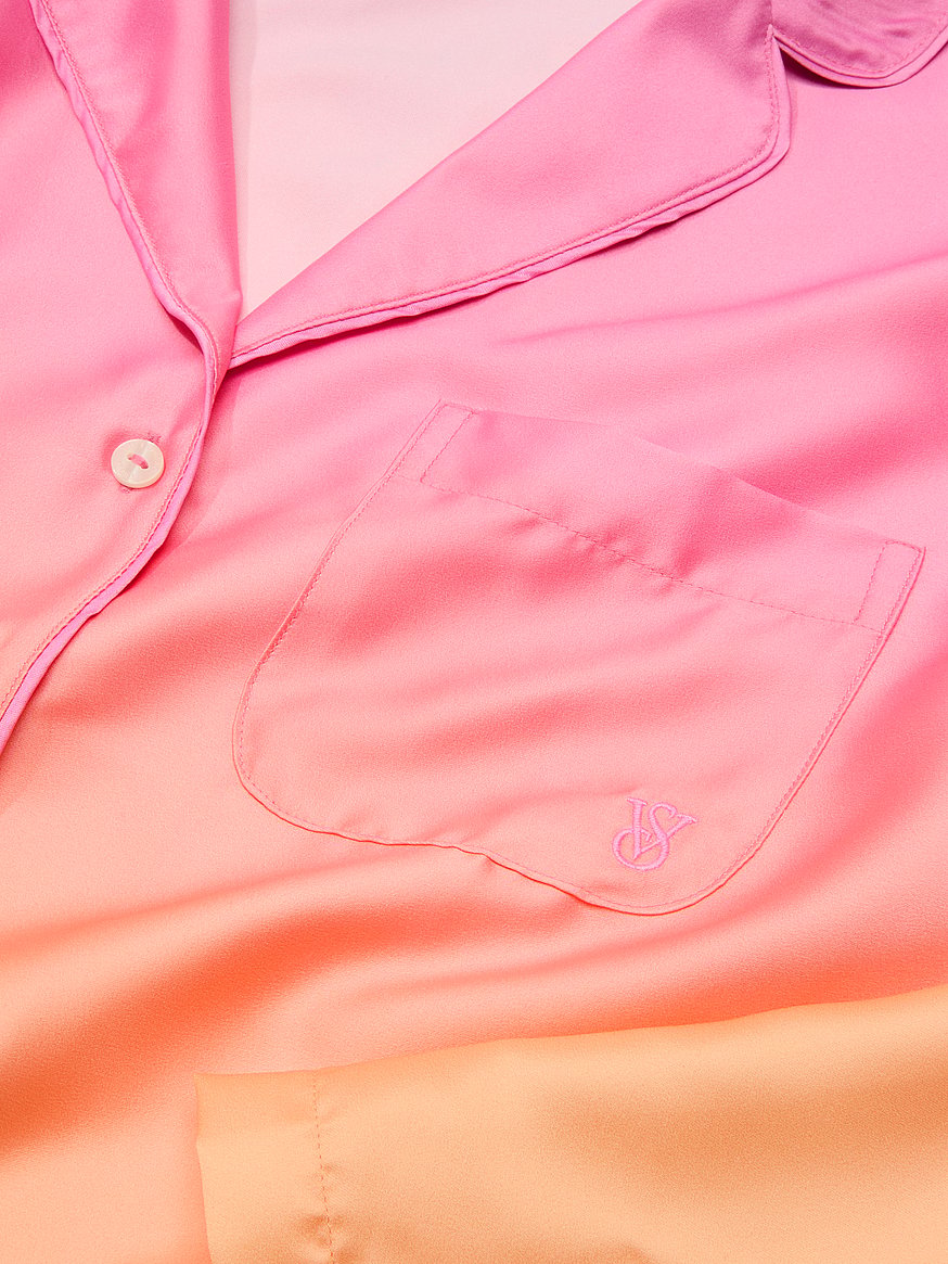 signature satin long pajama set signature satin long pajama set