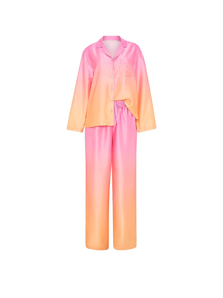 signature satin long pajama set signature satin long pajama set