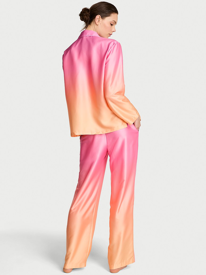 signature satin long pajama set signature satin long pajama set