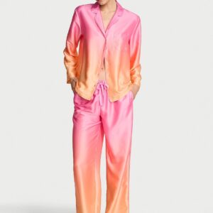 Витрина signature satin long pajama set