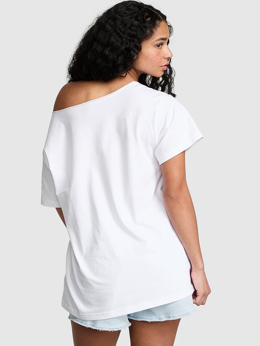 campus cotton™ off the shoulder tee campus cotton™ off the shoulder tee