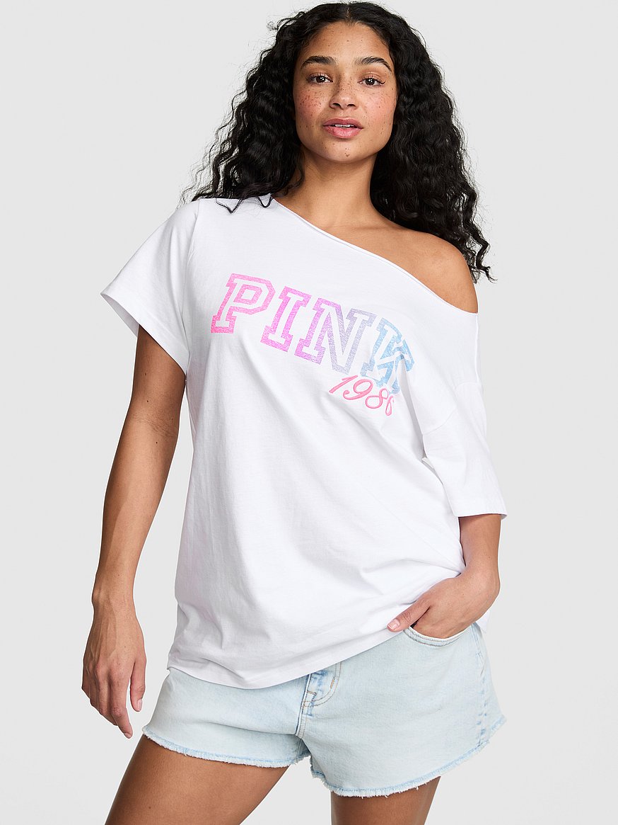 campus cotton™ off the shoulder tee campus cotton™ off the shoulder tee