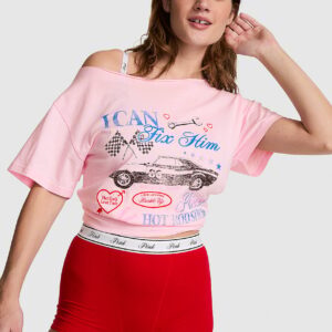 campus cotton™ off the shoulder tee