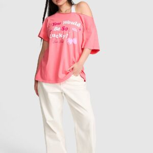 campus cotton™ off the shoulder tee