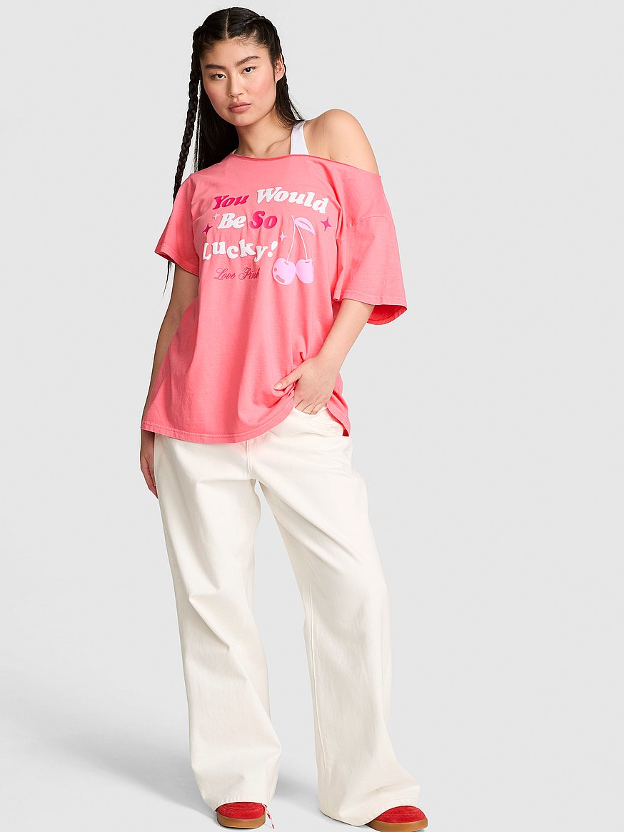 campus cotton™ off the shoulder tee campus cotton™ off the shoulder tee