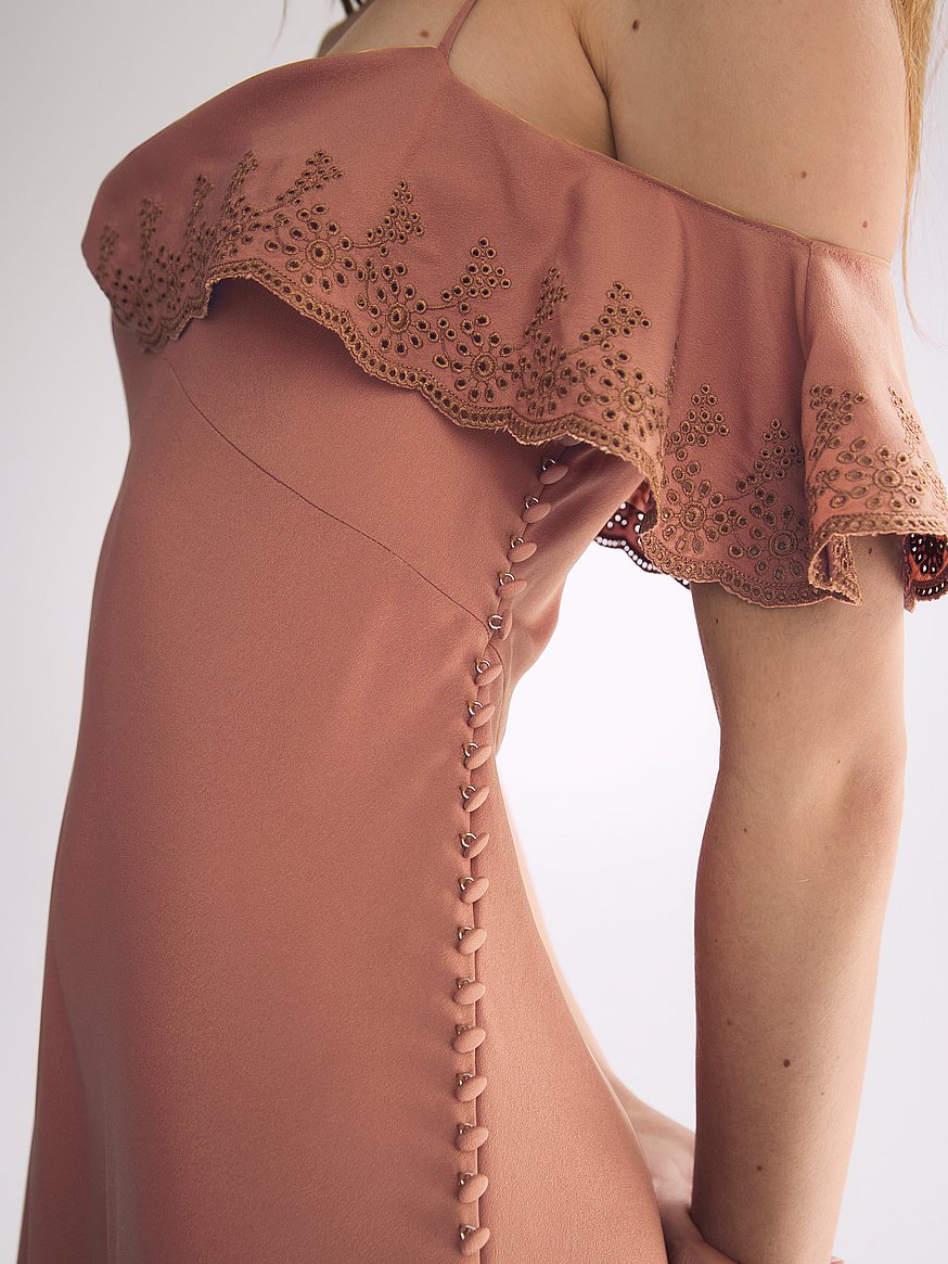 atelier victoria's secret x altuzarra georgette draped ruffle dress atelier victoria's secret x altuzarra georgette draped ruffle dress