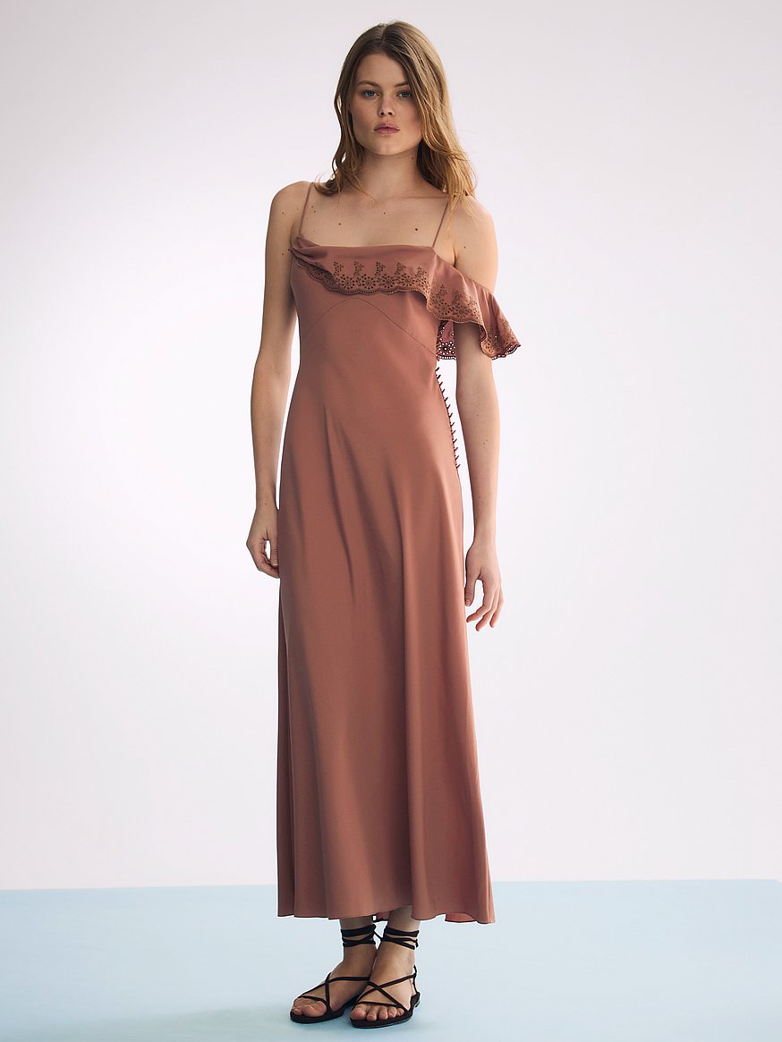 atelier victoria's secret x altuzarra georgette draped ruffle dress atelier victoria's secret x altuzarra georgette draped ruffle dress