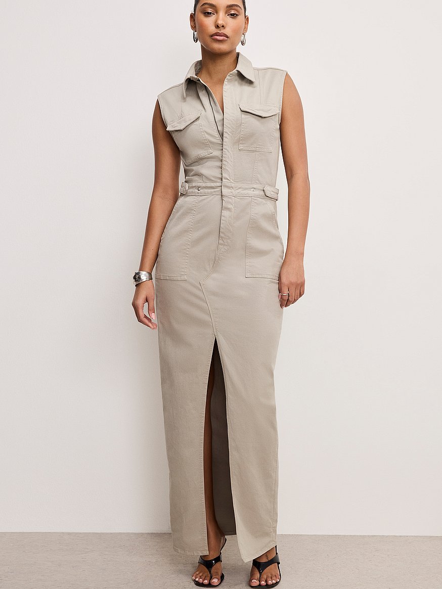 fit for success twill maxi dress fit for success twill maxi dress