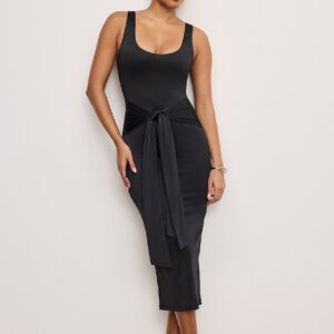Витрина slinky jersey ruched midi dress