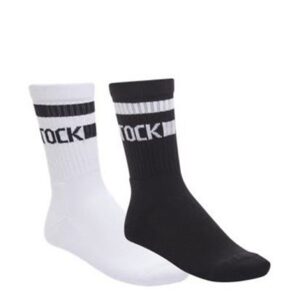 cotton stripe crew socks