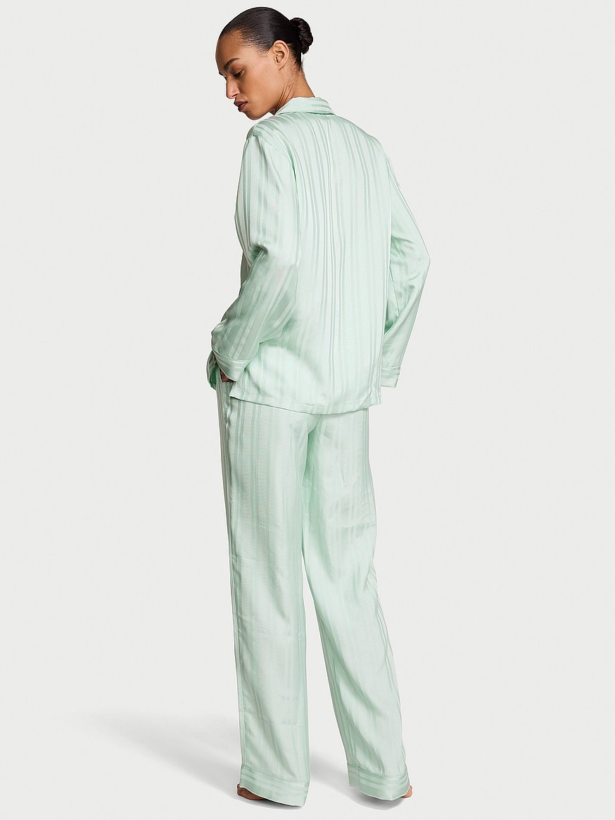 signature satin long pajama set signature satin long pajama set