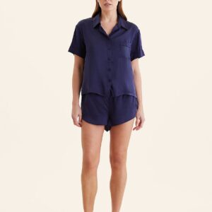 audrey mulberry silk boxer pajama short