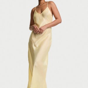 Витрина luxe sheer satin long slip dress