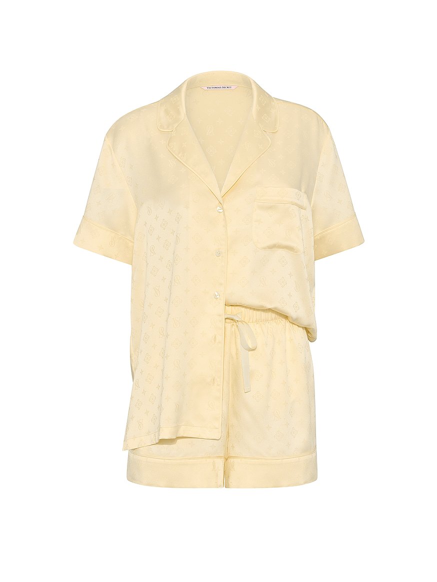 signature satin short pajama set signature satin short pajama set