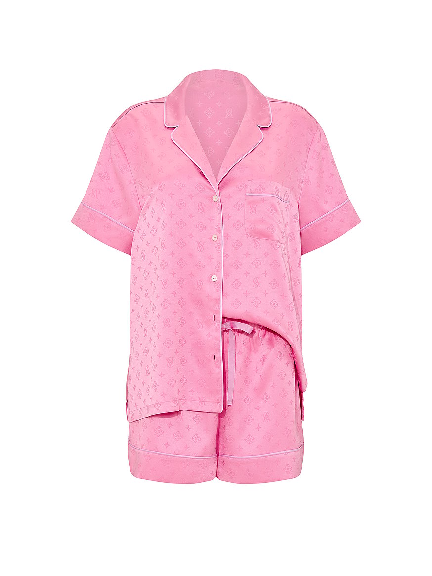 signature satin short pajama set signature satin short pajama set