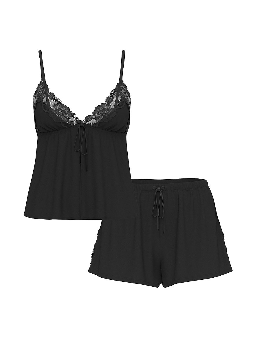 sosoft™ modal lace trim flyaway cami set sosoft™ modal lace trim flyaway cami set