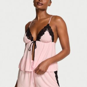 sosoft™ modal lace trim flyaway cami set