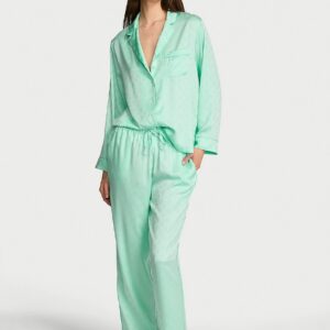 Витрина signature satin long pajama set