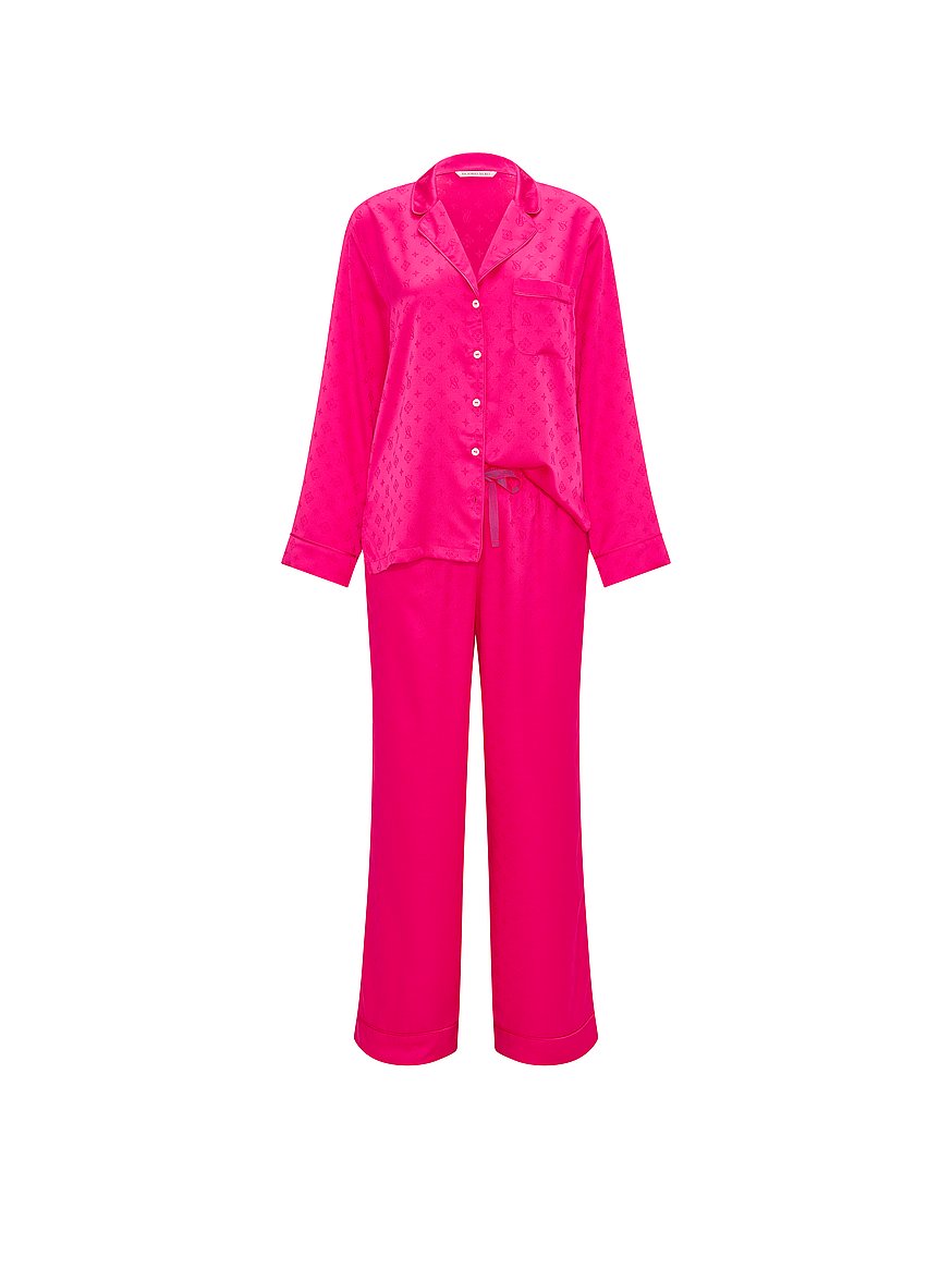 signature satin long pajama set signature satin long pajama set
