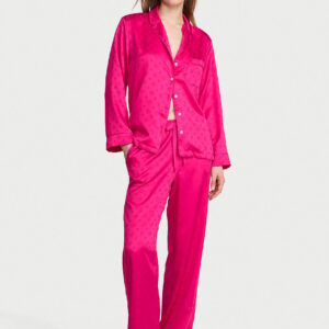 Витрина signature satin long pajama set