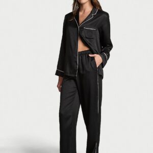 Home signature satin long pajama set