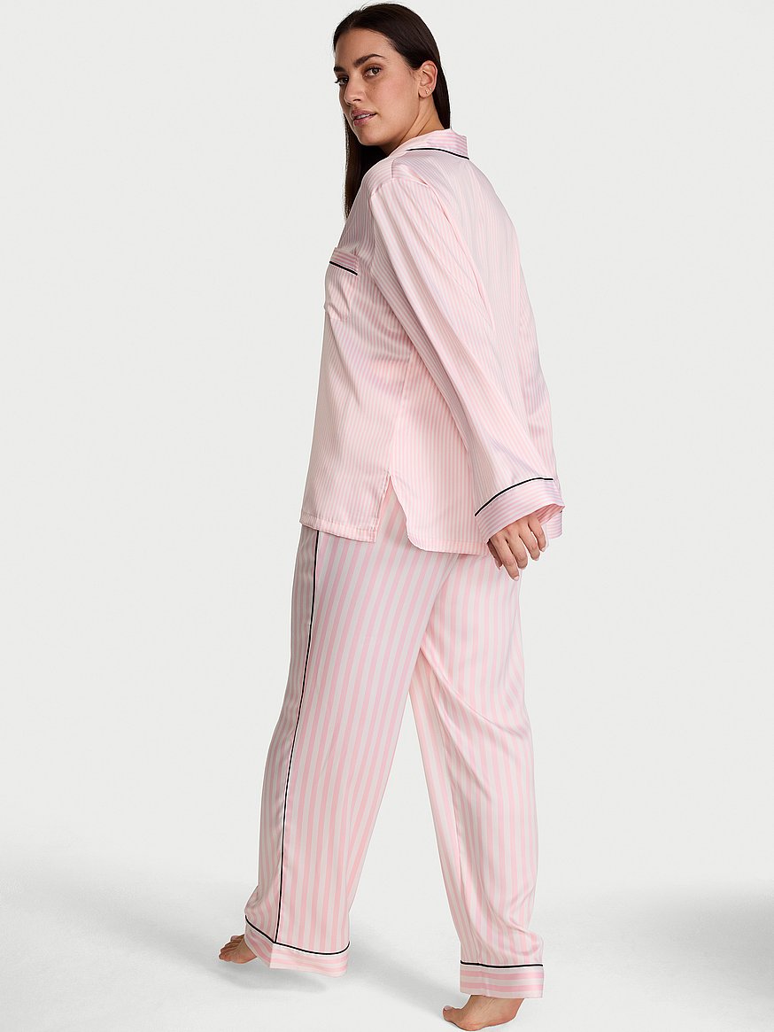 signature satin long pajama set signature satin long pajama set