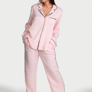 Витрина signature satin long pajama set