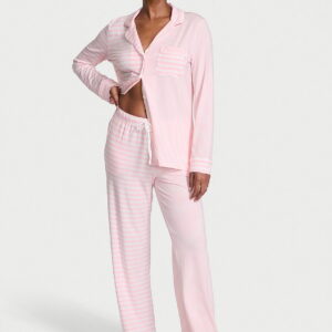 sosoft modal™ ribbed long pajama set