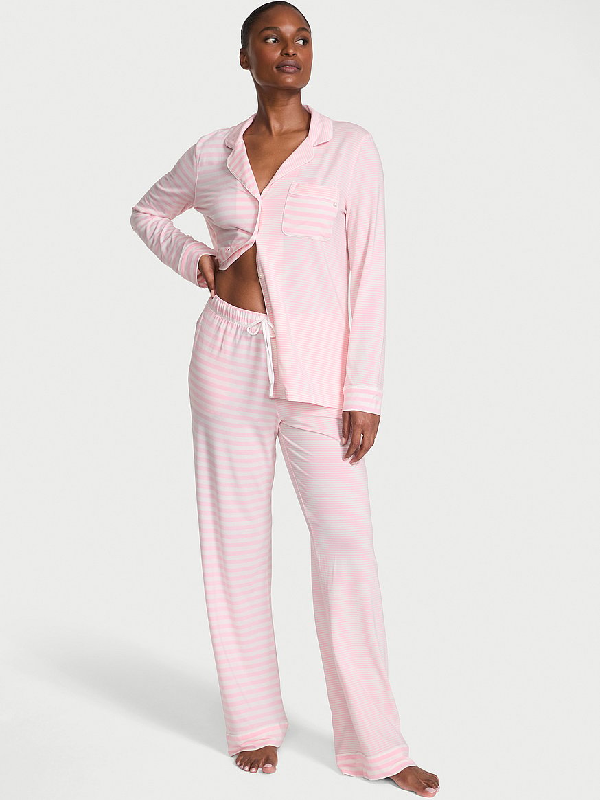 sosoft modal™ ribbed long pajama set sosoft modal™ ribbed long pajama set