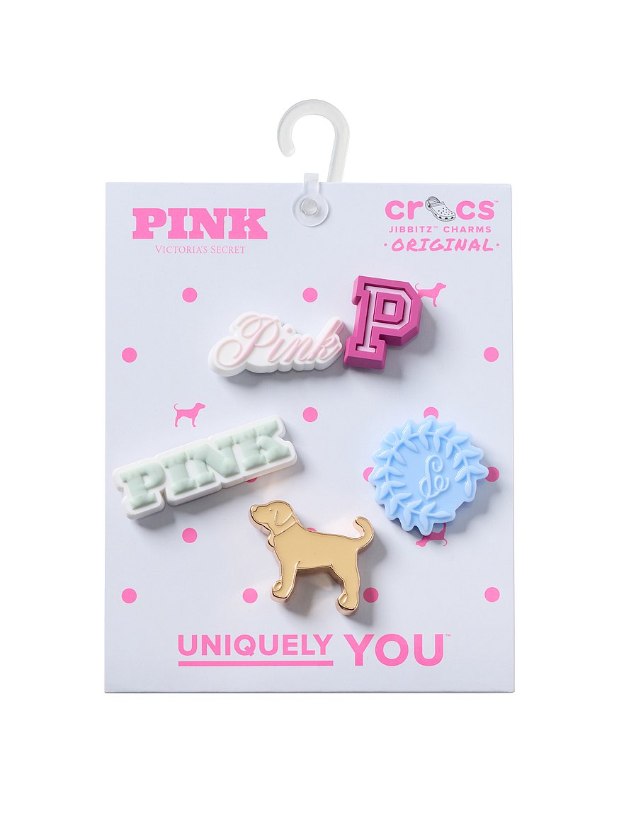 5 pack pink jibbitz™ charms 5 pack pink jibbitz™ charms