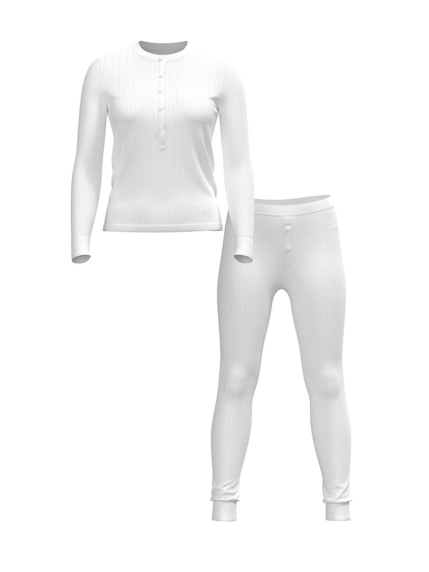 cozy pointelle henley long pajama set cozy pointelle henley long pajama set