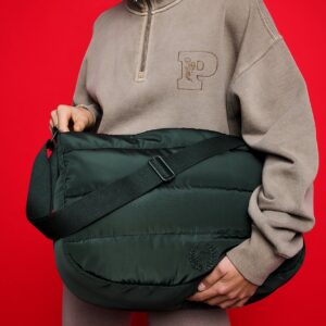 Home quilted puffer hobo bag