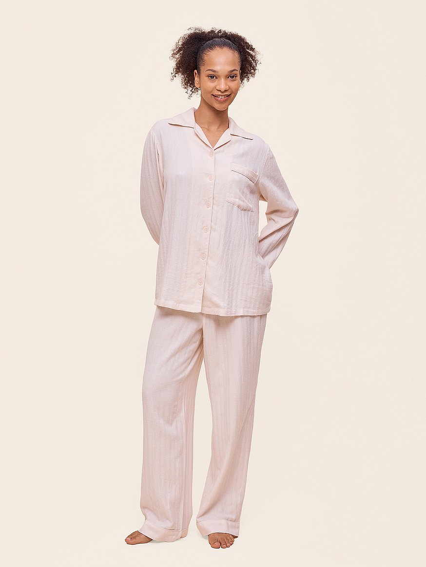 super soft brushed herringbone cotton pj set super soft brushed herringbone cotton pj set