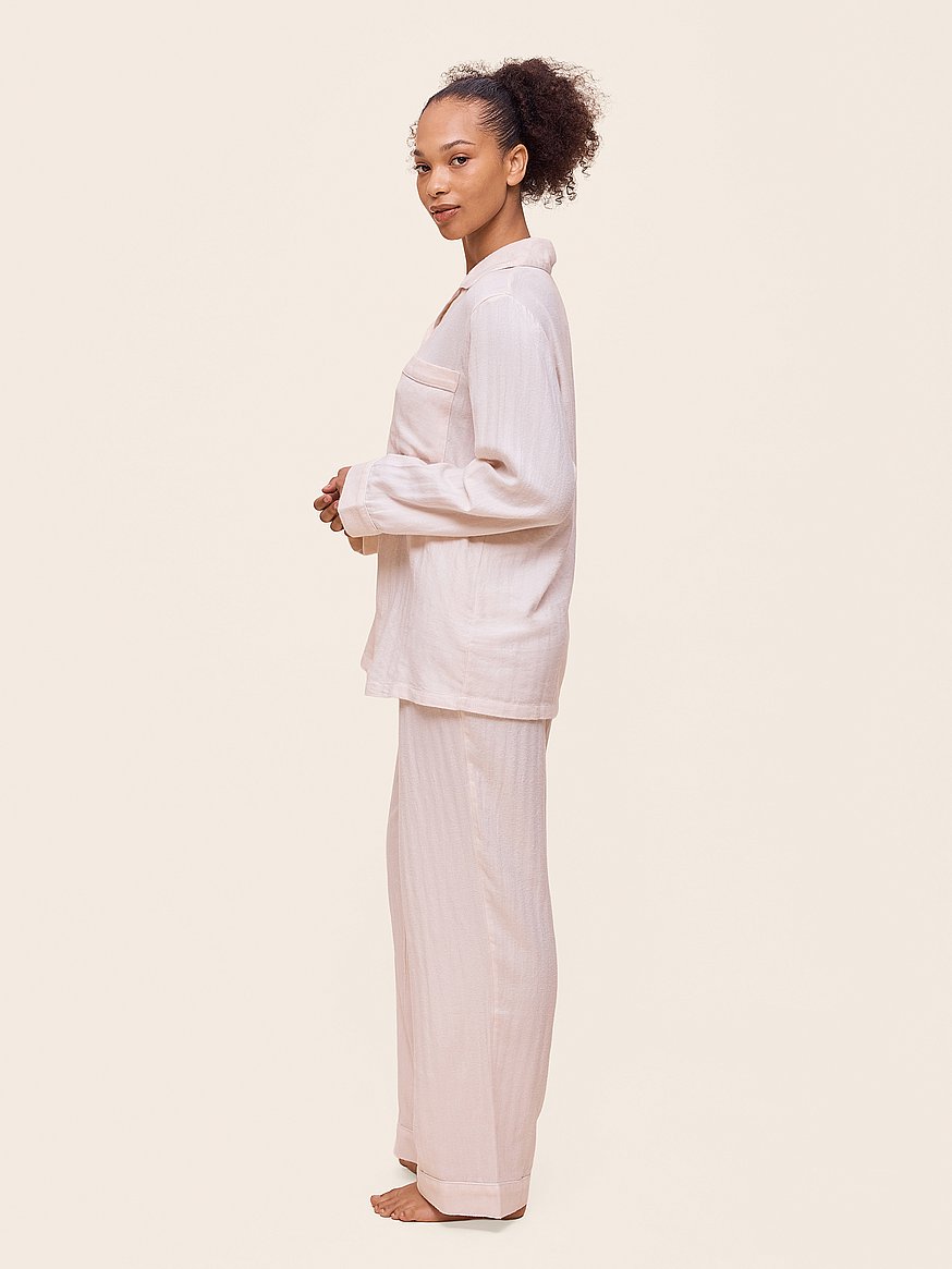 super soft brushed herringbone cotton pj set super soft brushed herringbone cotton pj set