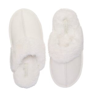Витрина faux suede & fur closed toe slippers