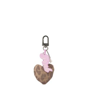 Home quilted puffer heart keychain charm