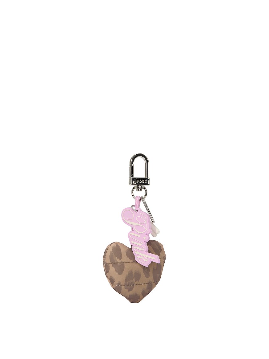 quilted puffer heart keychain charm quilted puffer heart keychain charm