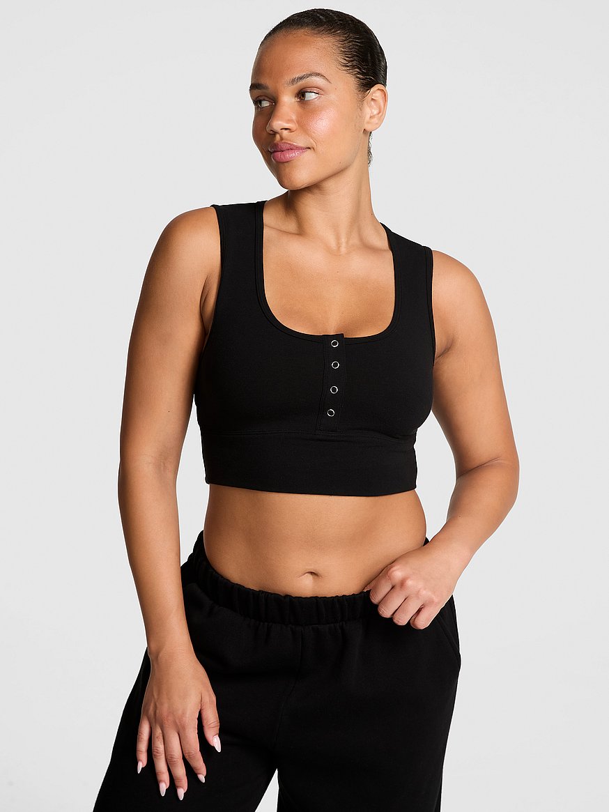 all day cotton™ henley scoop bra all day cotton™ henley scoop bra