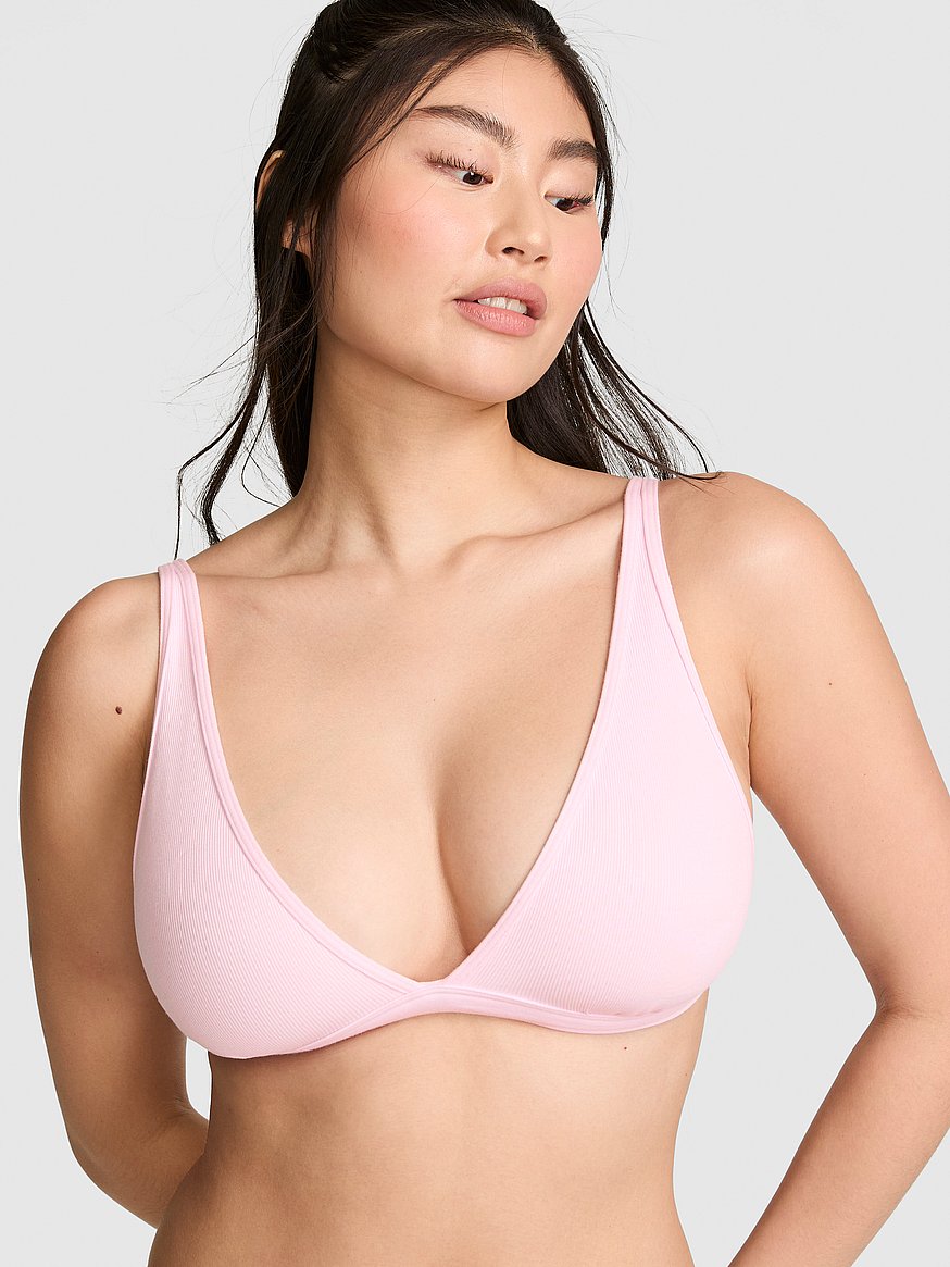 cotton dorm unlined plunge bralette cotton dorm unlined plunge bralette