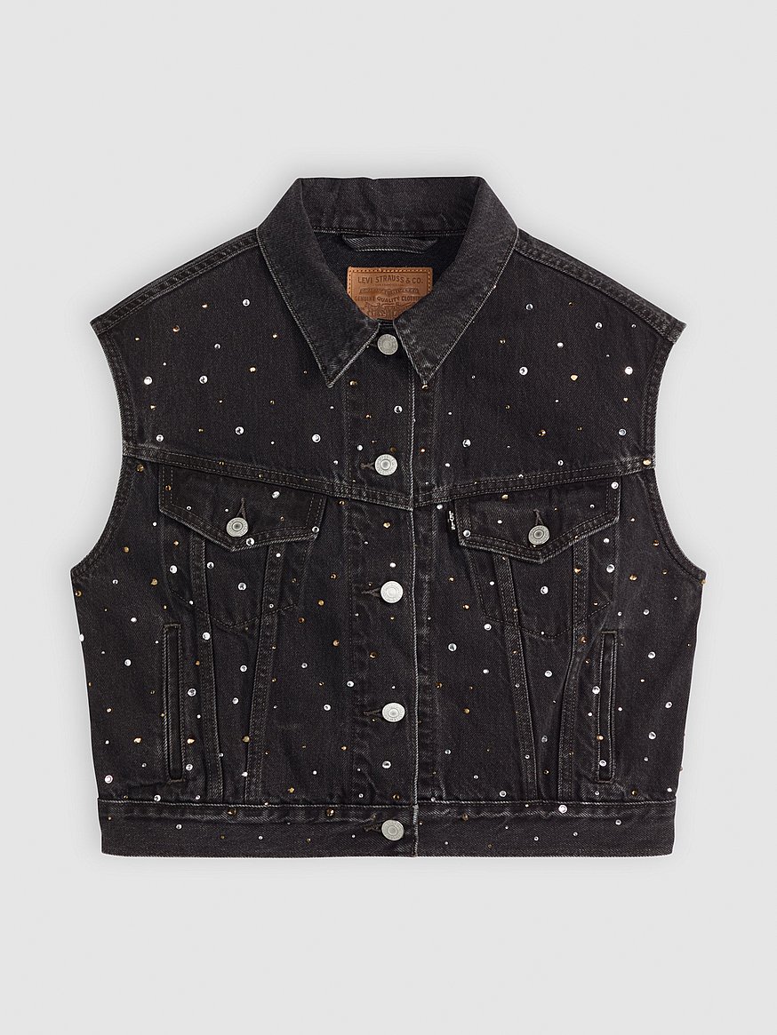 levi's® shrunken '90s trucker vest levi's® shrunken '90s trucker vest