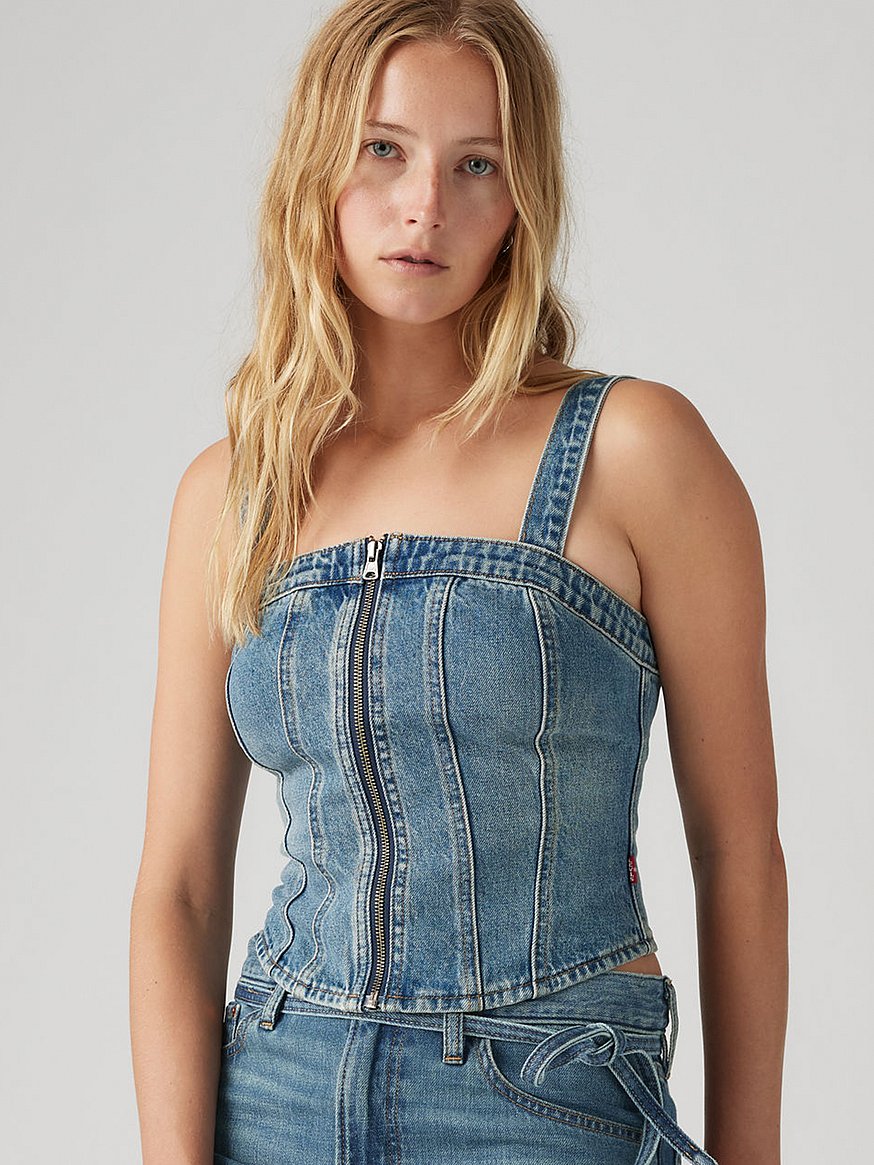 levi's® sculpted bustier top levi's® sculpted bustier top