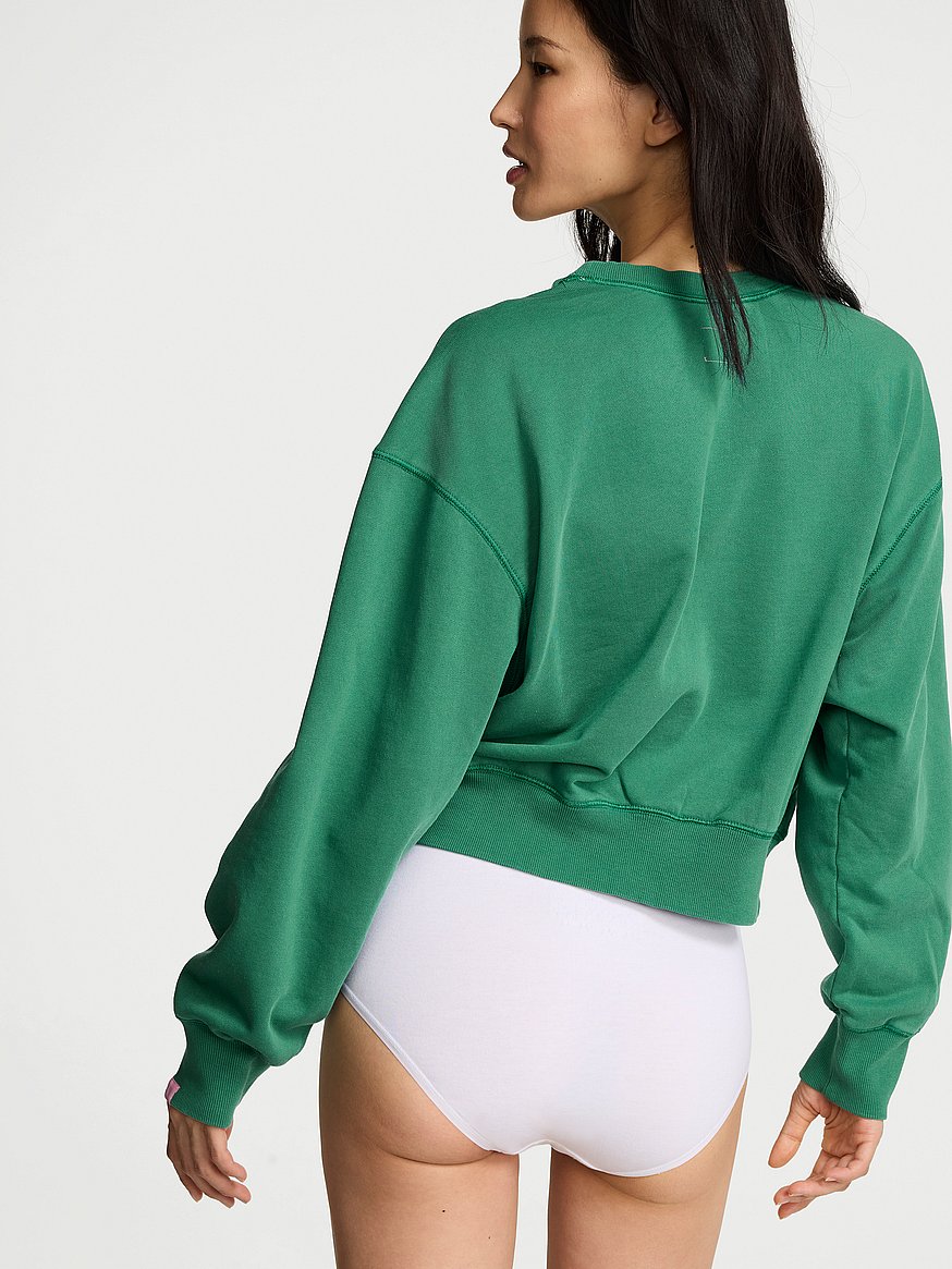 off duty terry crop crewneck sweatshirt off duty terry crop crewneck sweatshirt