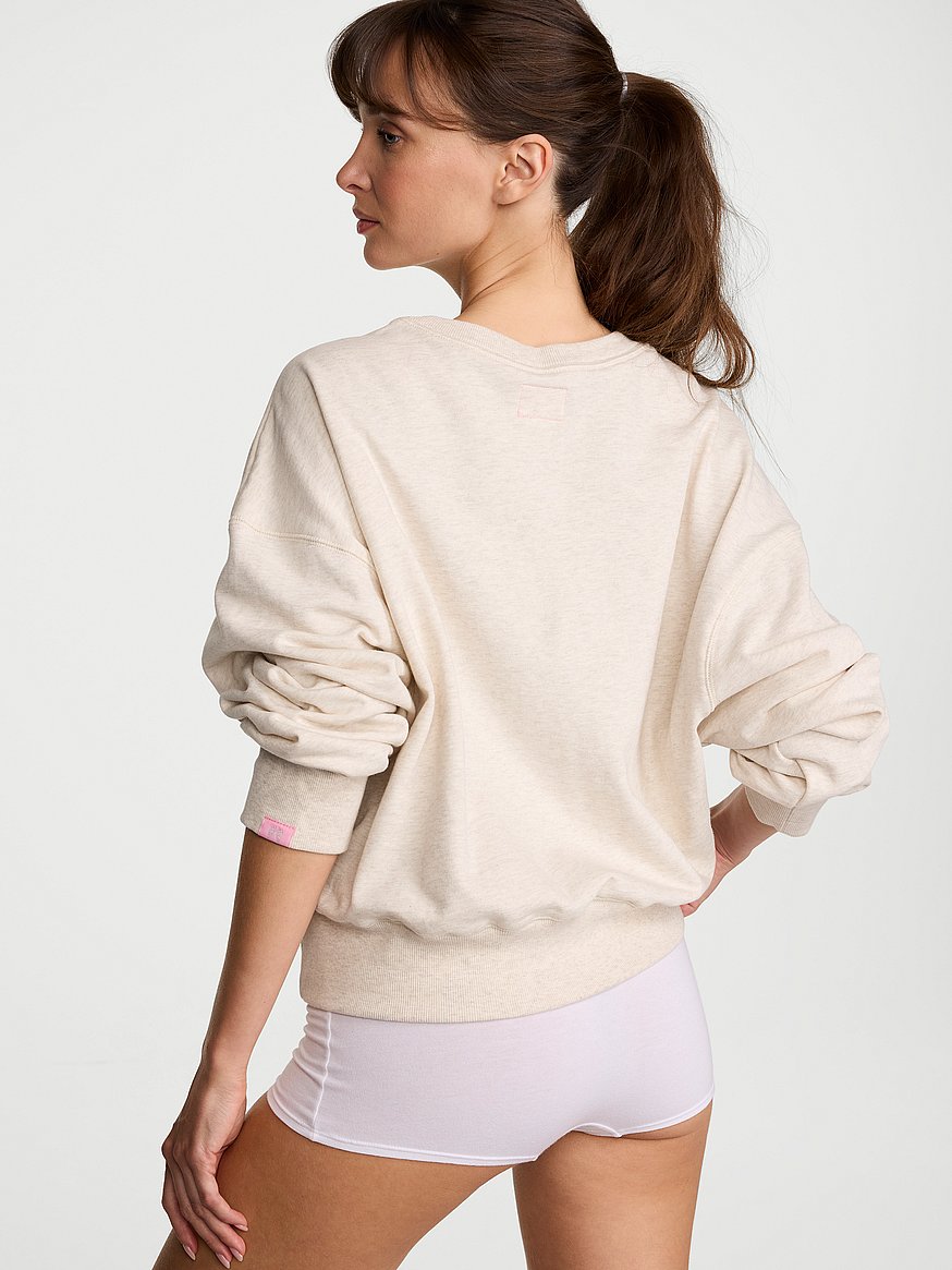off duty terry crop crewneck sweatshirt off duty terry crop crewneck sweatshirt
