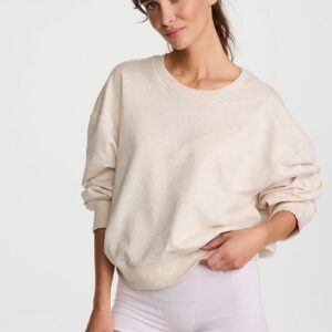 off duty terry crop crewneck sweatshirt