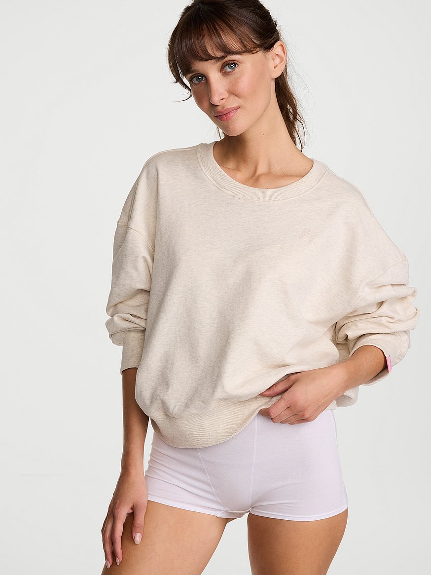 off duty terry crop crewneck sweatshirt off duty terry crop crewneck sweatshirt