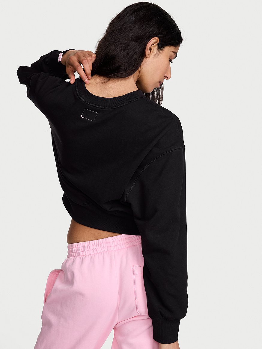 off duty terry crop crewneck sweatshirt off duty terry crop crewneck sweatshirt