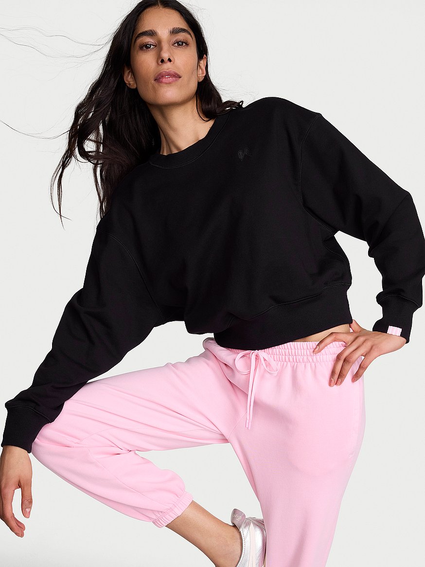 off duty terry crop crewneck sweatshirt off duty terry crop crewneck sweatshirt