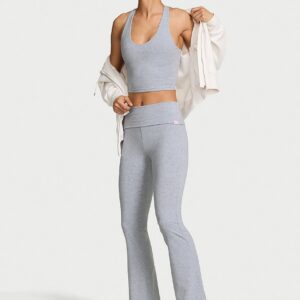 cotton foldover flare legging