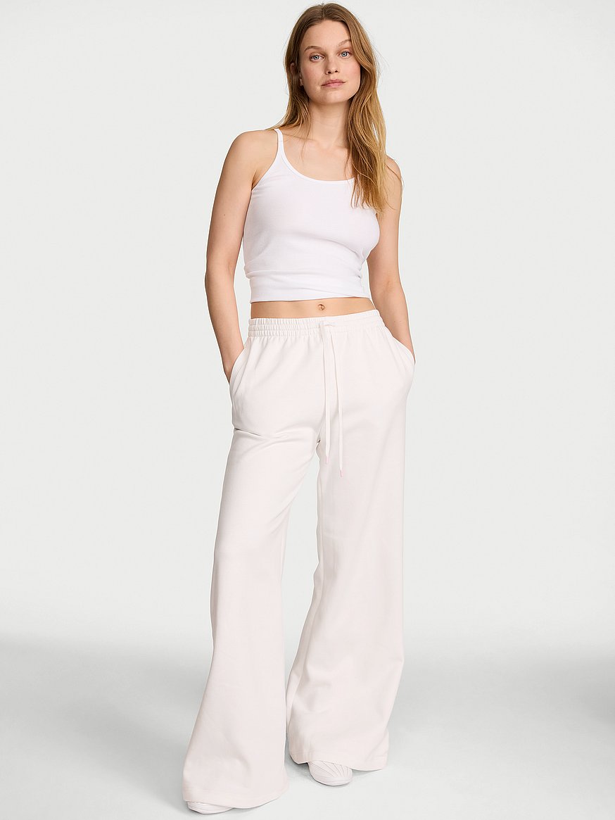 iconic fleece wide leg sweatpant iconic fleece wide leg sweatpant
