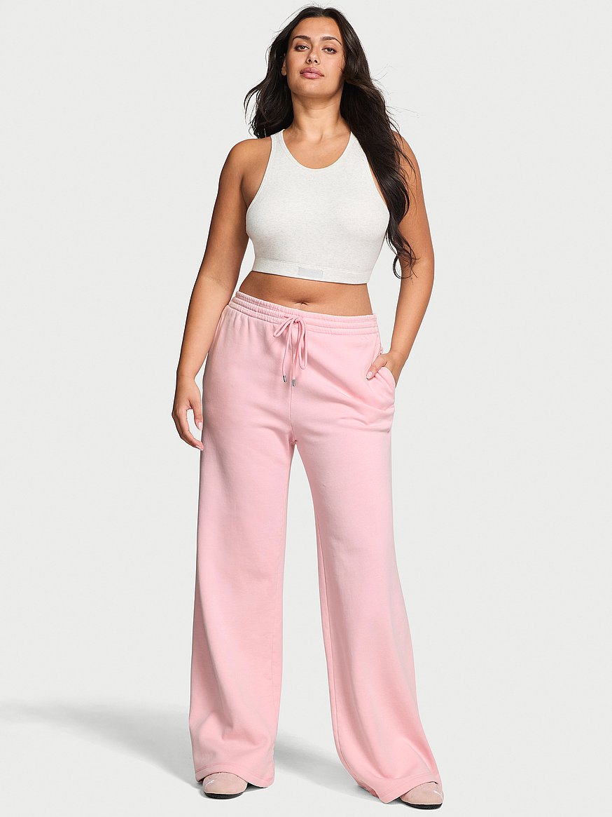 iconic fleece wide leg sweatpant iconic fleece wide leg sweatpant